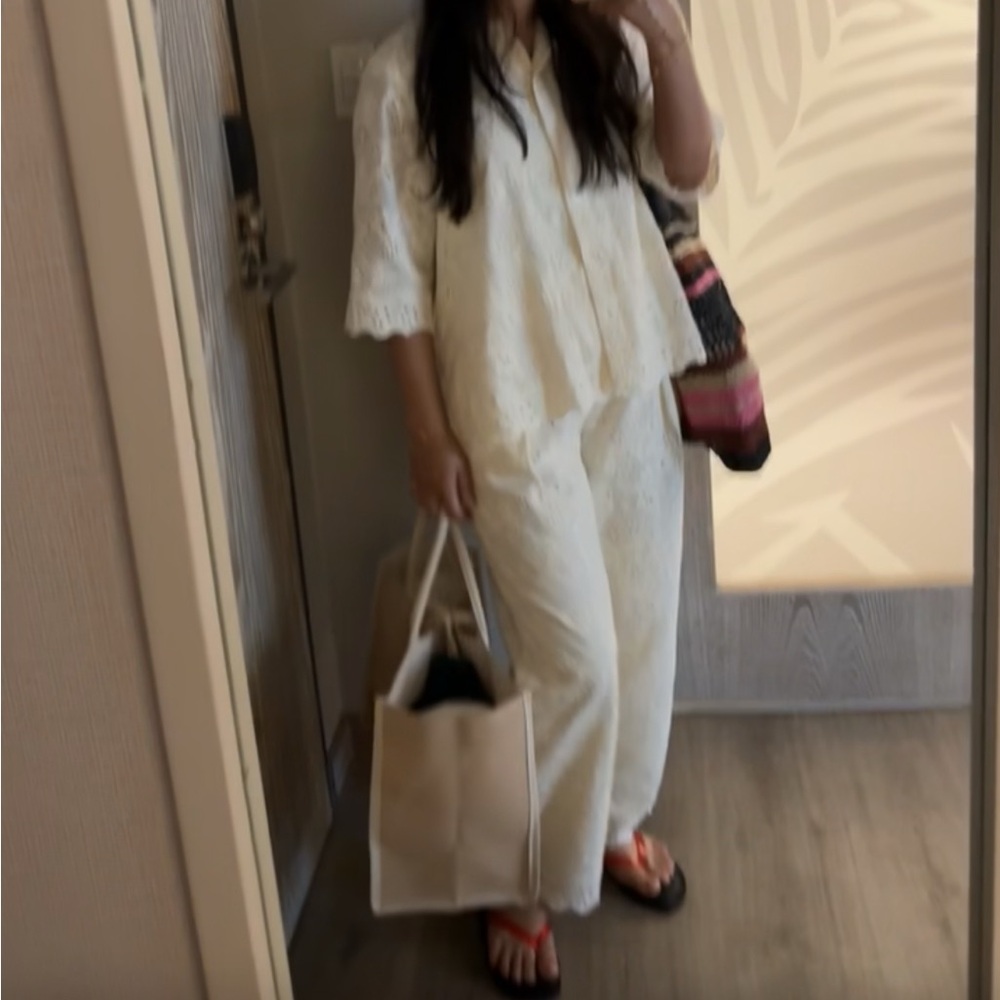 Zara Elegant White Lace Women's two piece set
